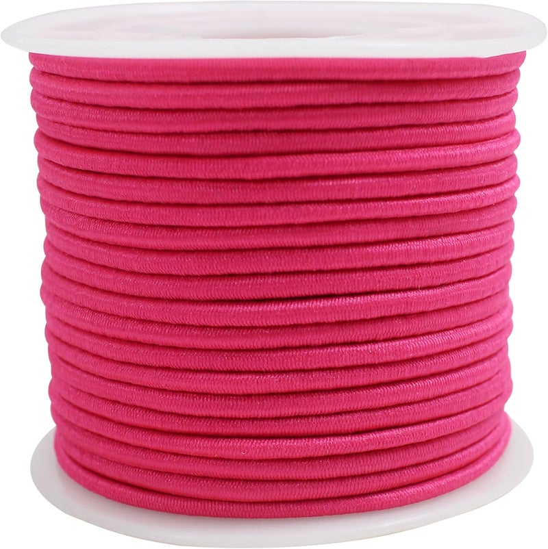 ZHFMLY Rose Elastic Beaded Cords 2mm 2/25 inch Elastic Cord String for Bracelets,Small Bungee Shock Cord for DIY Crafts, Beading and Sewing 48ft(ZH173) - Image 1